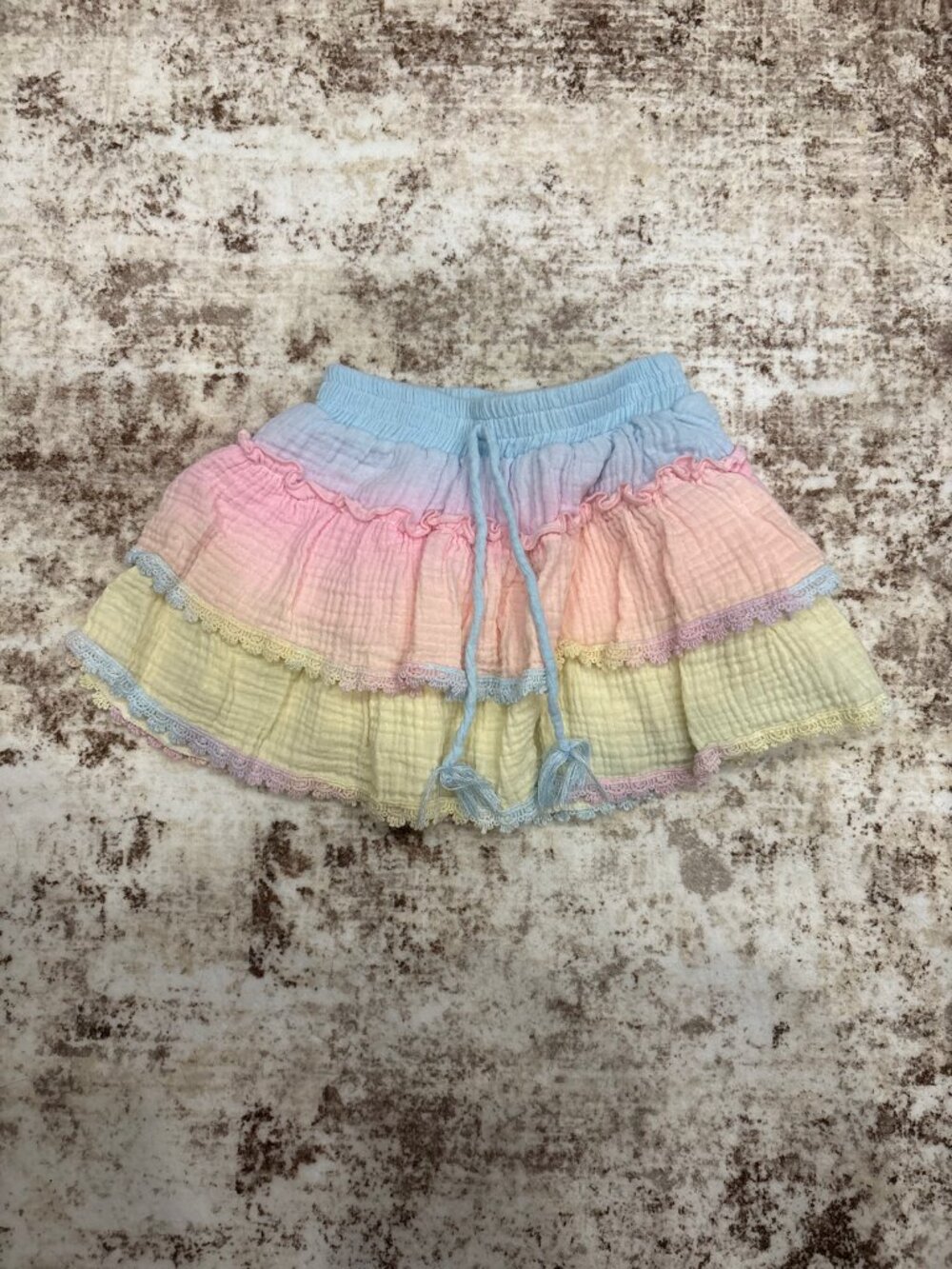 FBZ Flowers by Zoe Pastel Ombre Tiered Ruffle Skirt - Size 3T